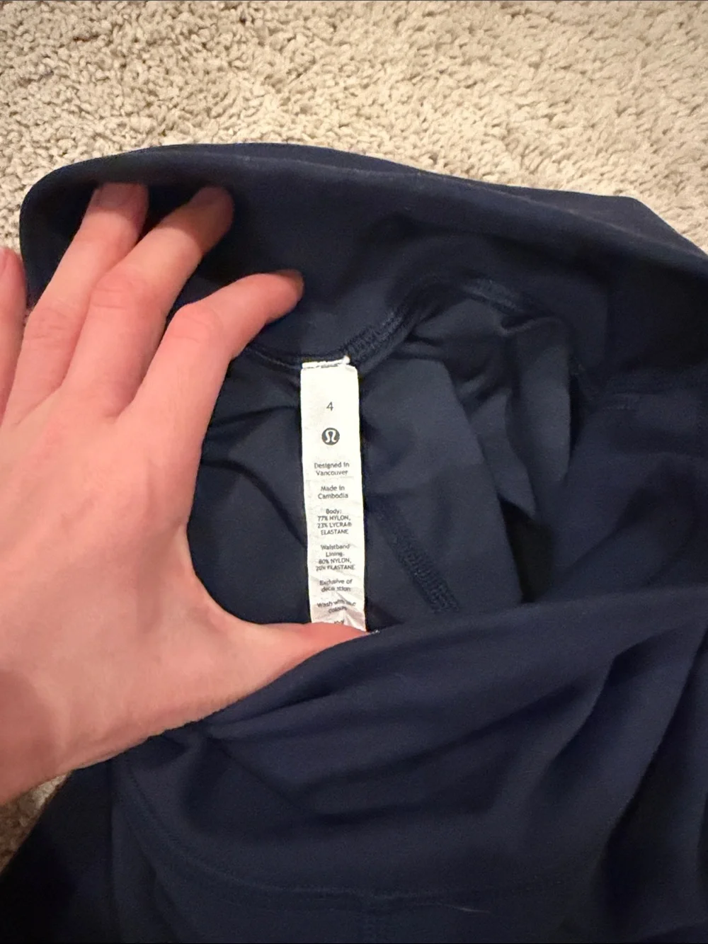 lululemon athletica True Navy Wunder Train Contour 4” High-Rise Athletic Shorts